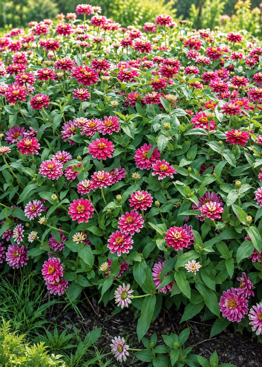 Zinnia marylandica Double Zahara™ Raspberry Ripple | Double Zinnia