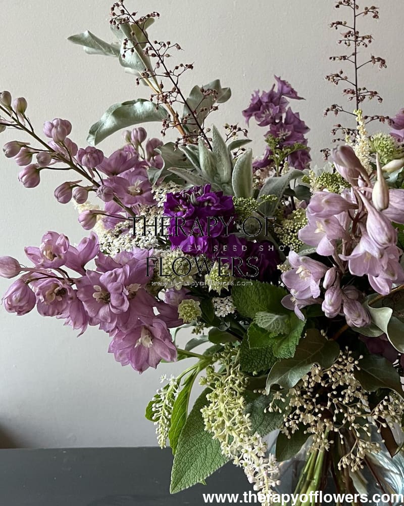 Delphinium hybrida Benary's Pacific Guinevere | Candle Delphinium therapyofflowers.com