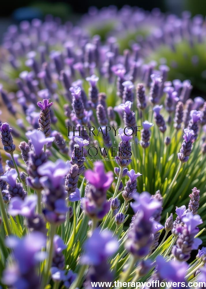 Lavandula angustifolia Hidcote Blue | English Lavender therapyofflowers.com
