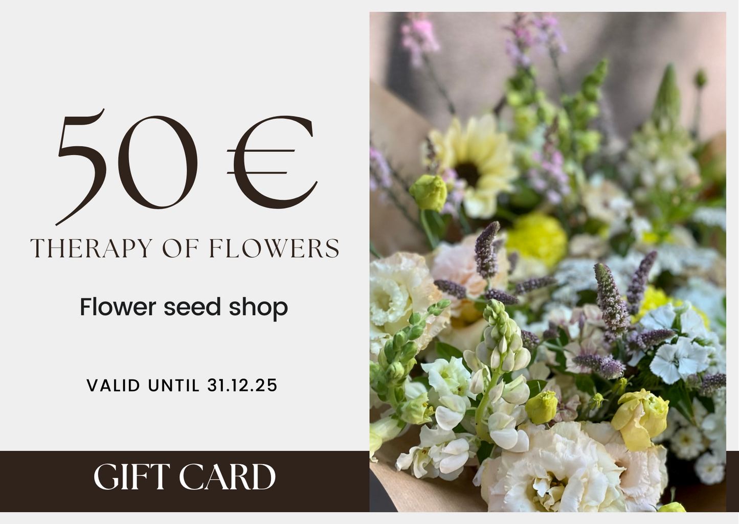 Gift Card form Therapy of Flowers