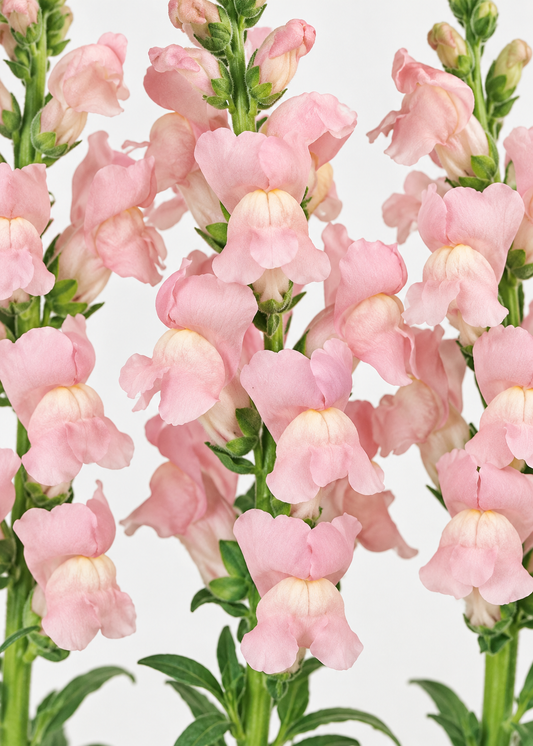 Antirrhinum majus Maryland Shell Pink F1 | Group 1,2 | Snapdragon therapyofflowers.com