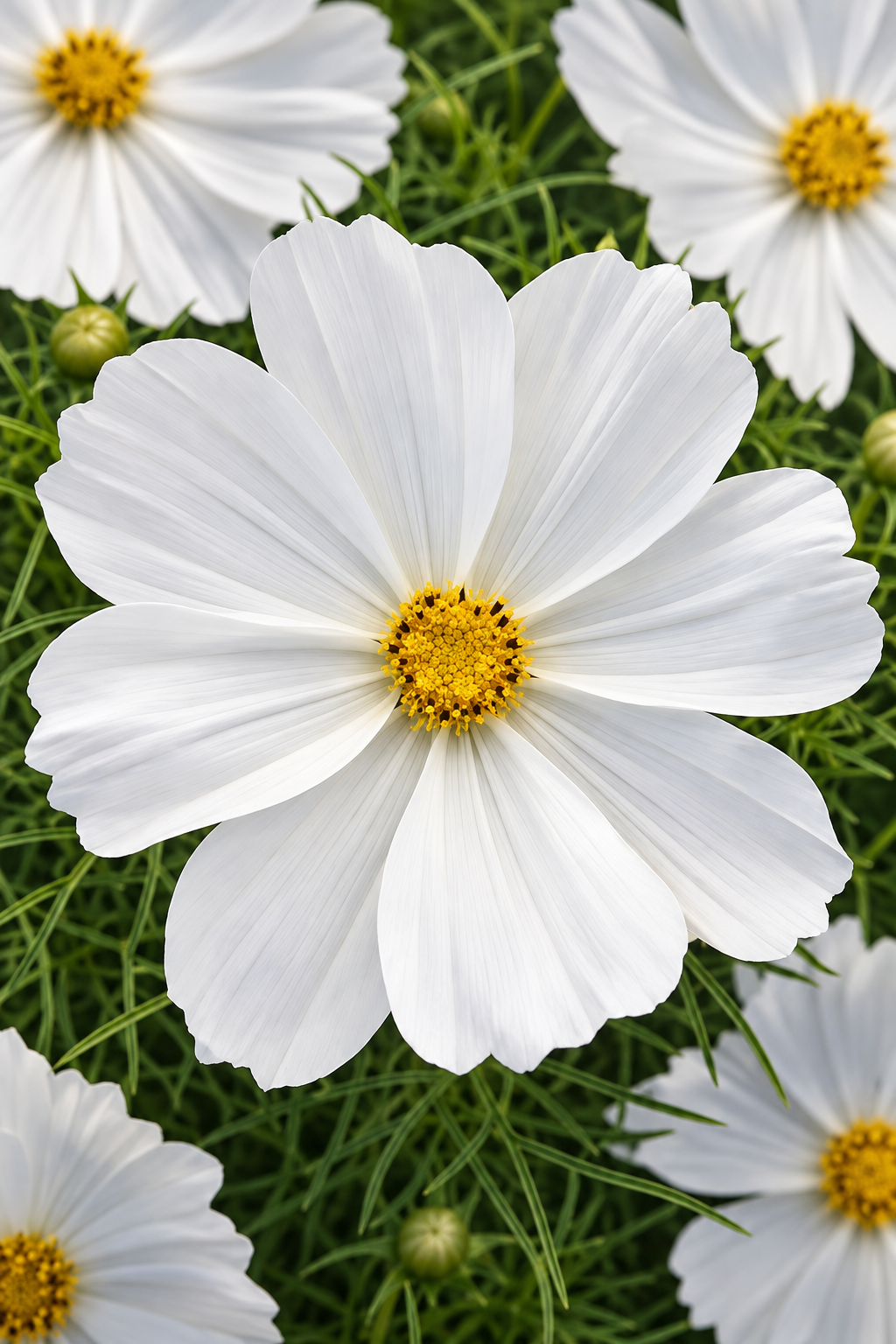 Cosmos bipinnatus Sonata™ White | Compact Pot Flower