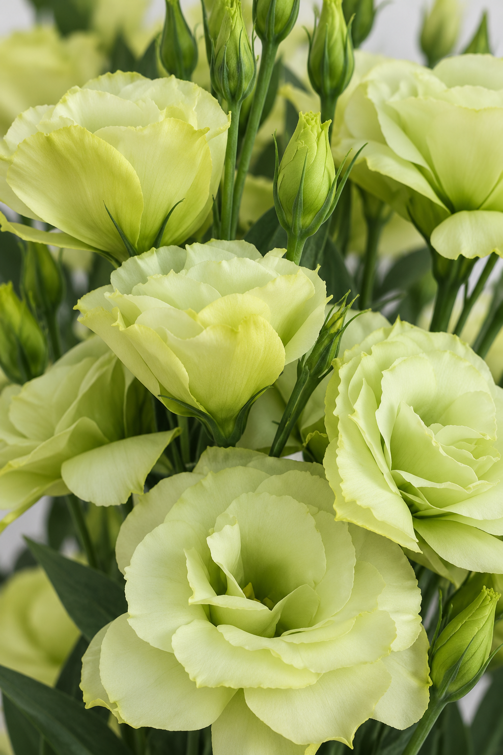 Eustoma grandiflorum Flare Jade I-II F1 | Lisianthus | Pelleted Seeds therapyofflowers.com