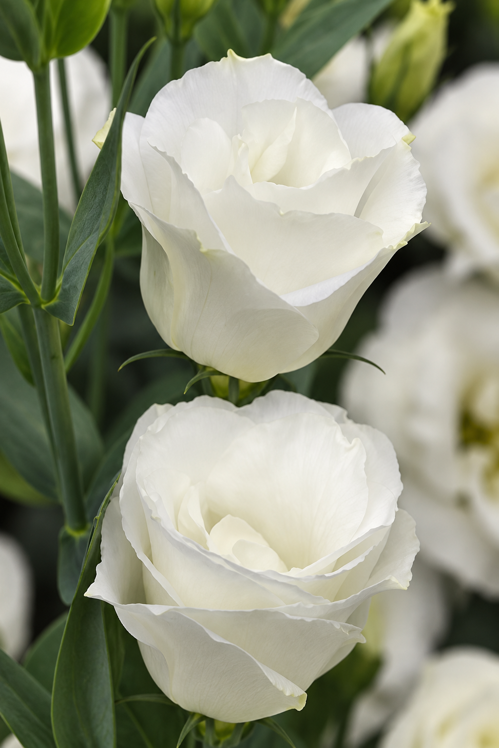 Eustoma grandiflorum Flare White I-II F1 | Lisianthus | Pelleted Seeds therapyofflowers.com