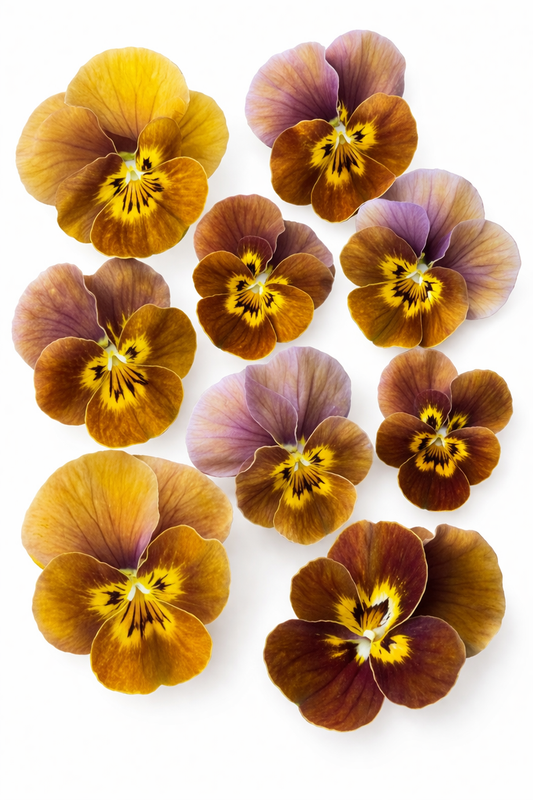 Viola x wittrockiana Caramel Bronze Lilac F1 | Pansy therapyofflowers.com
