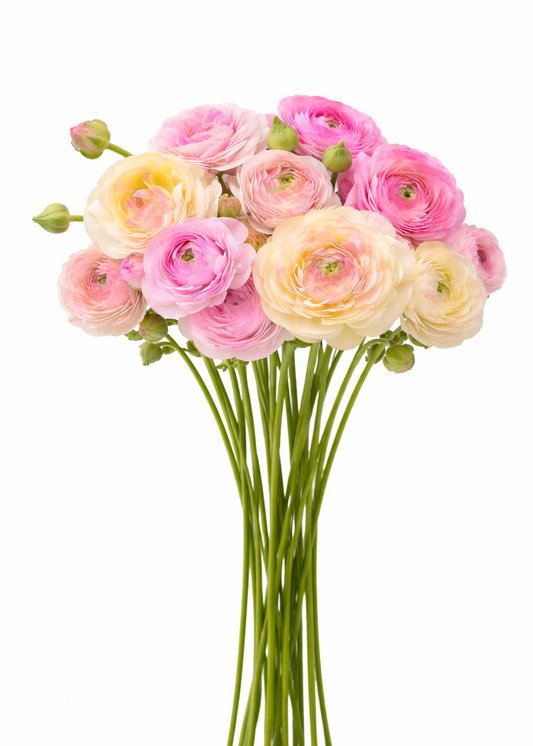 Ranunculus Amandine Porcelain | Ranunculus asiaticus | Persian buttercup therapyofflowers.com