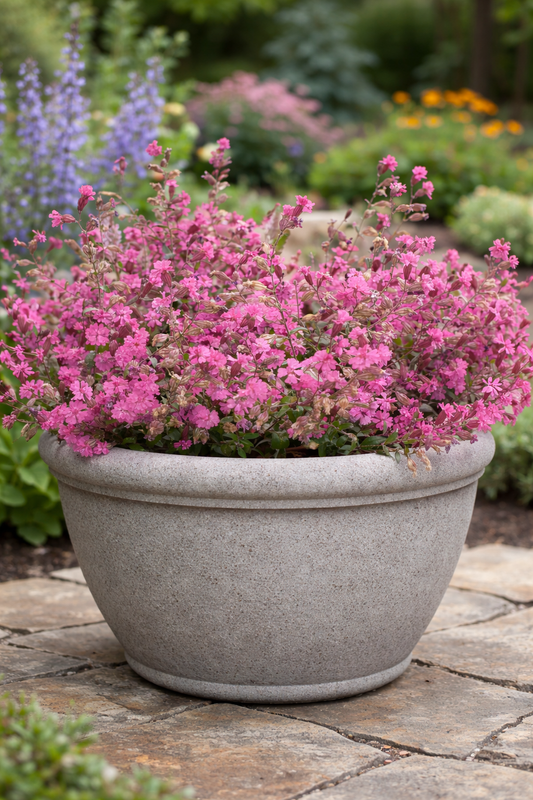 Silene pendula Sibella Carmine | Nodding Catchfly therapyofflowers.com