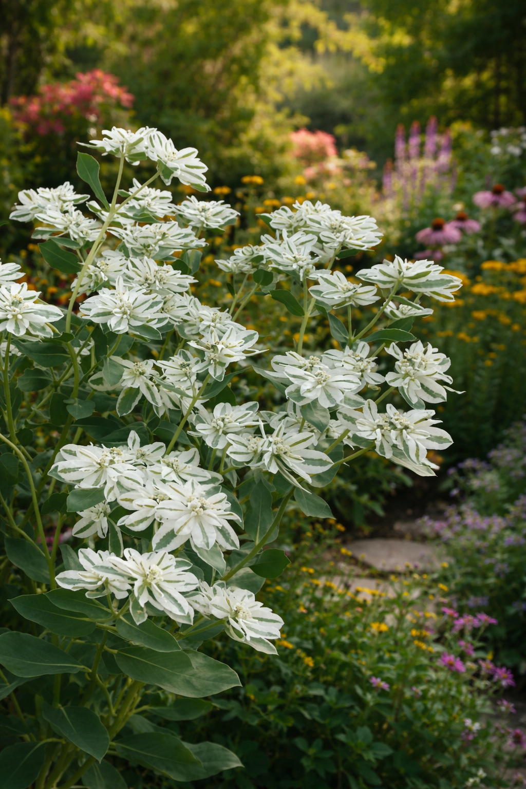 Euphorbia marginata Mountain snow | Snow-on-the-Mountains therapyofflowers.com