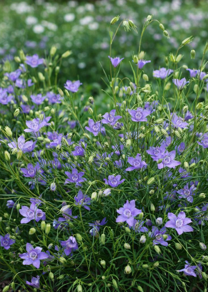 Nigella bucharica Blue Stars | Love-in-a-Mist therapyofflowers.com