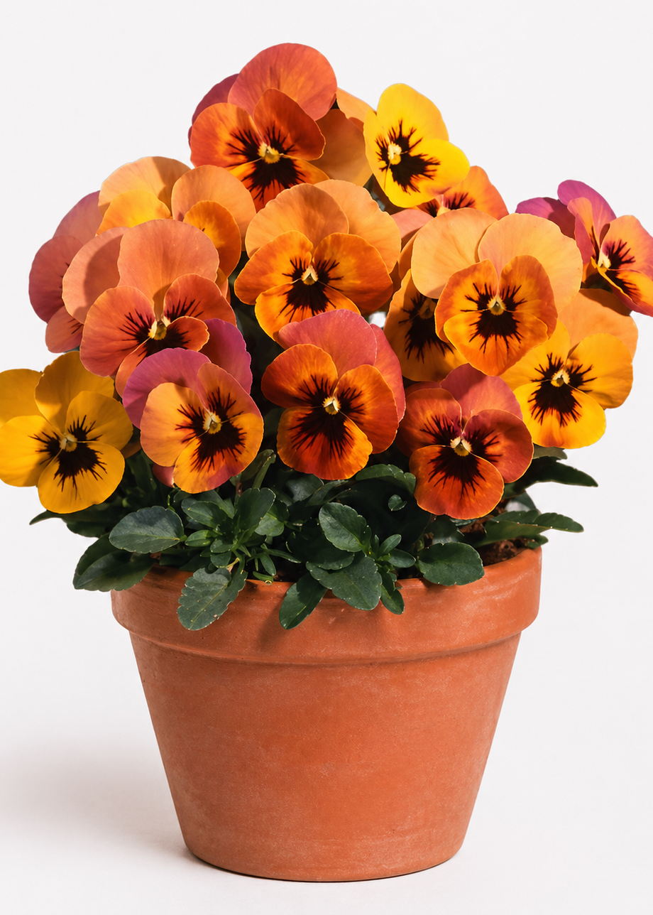 Viola x wittrockiana Pandora Flembè F1 in pot