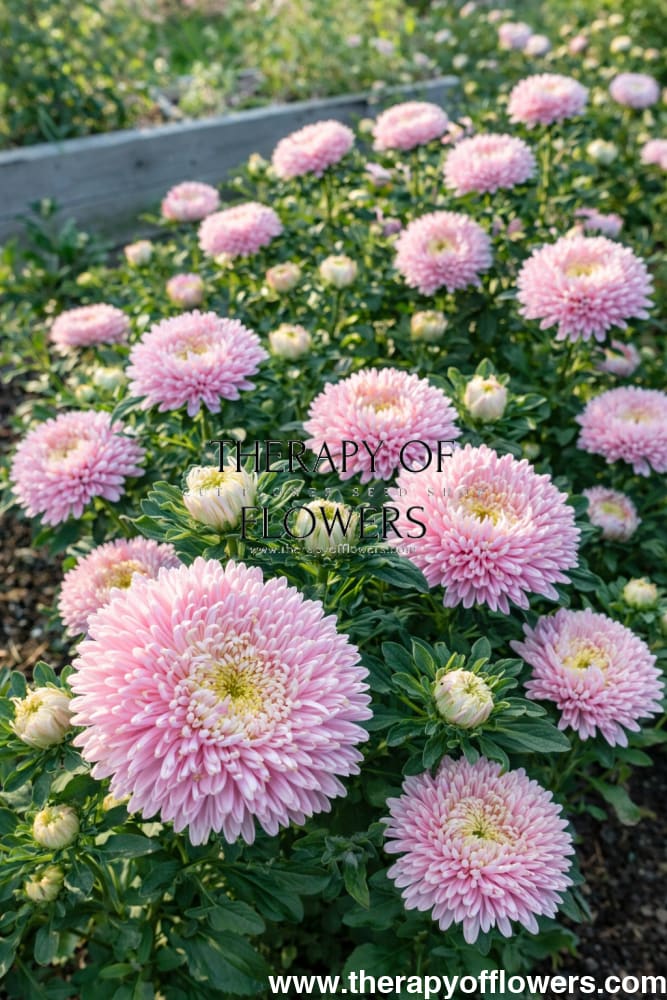 China Aster Chrisantella Sakura | Callistephus chinensis therapyofflowers.com