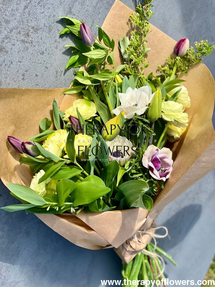 Fresh Seasonal Flower Bouquet therapyofflowers.com