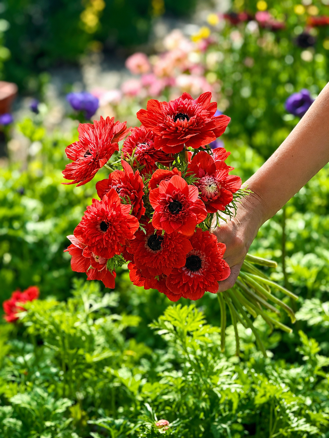 Anemone Levante® ROSSO | Italian Anemone | Corm size: 4/5 therapyofflowers.com