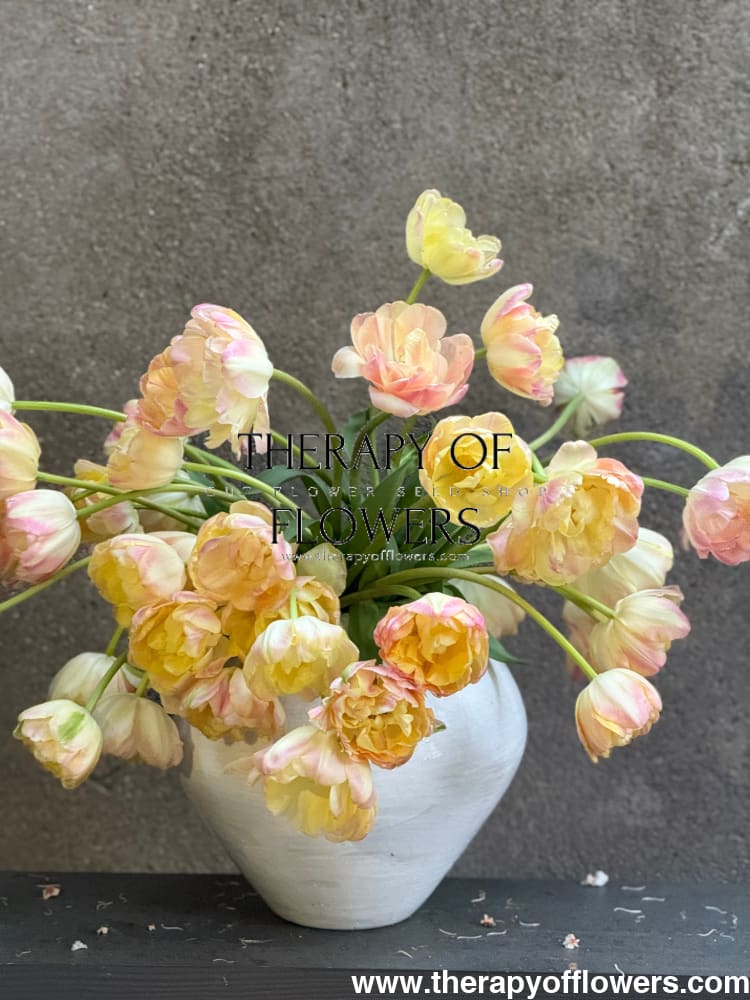 Tulip Creme Upstar | Fragrant Double Late Tulip therapyofflowers.com