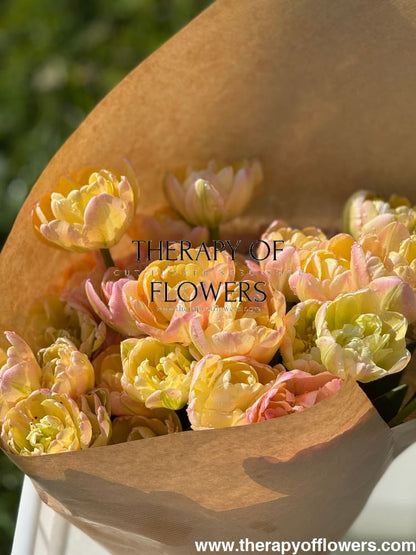 Tulip Creme Upstar | Fragrant Double Late Tulip therapyofflowers.com